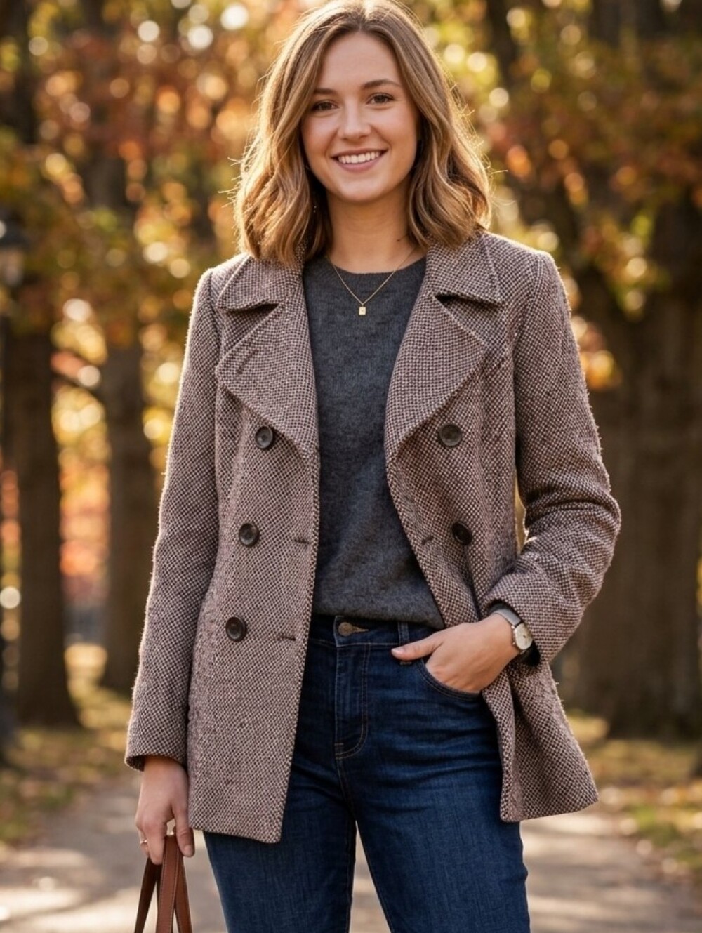 Jason Kole Wool Peacoat Womens Size Medium Business Casual Careerwear Office
